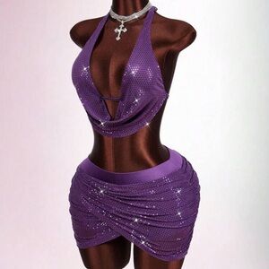 Elegant Purple Bikini Set